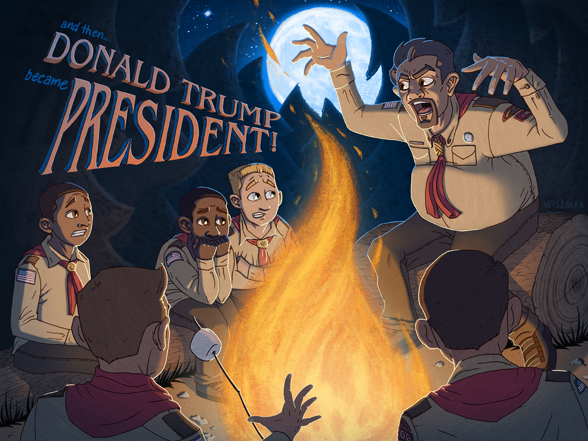 Adobe Portfolio Donald Trump Trump president camping Scary fear