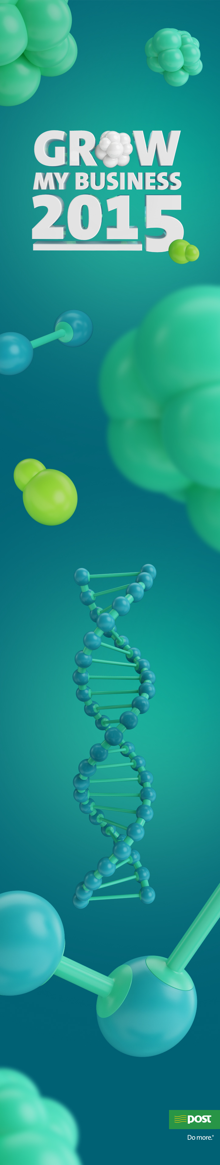 3D molecular DNA business conference brand identity An Post Ireland dublin design