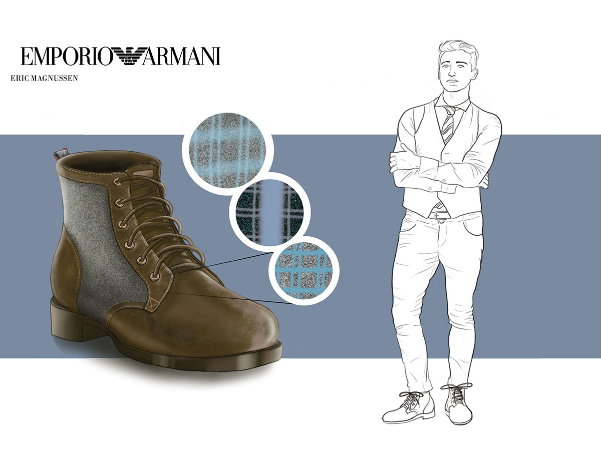 boots armani Renderings shoe renderings shoe design Menswear