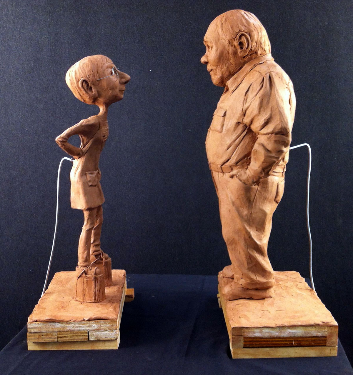 sculpture Character caricature   artists old