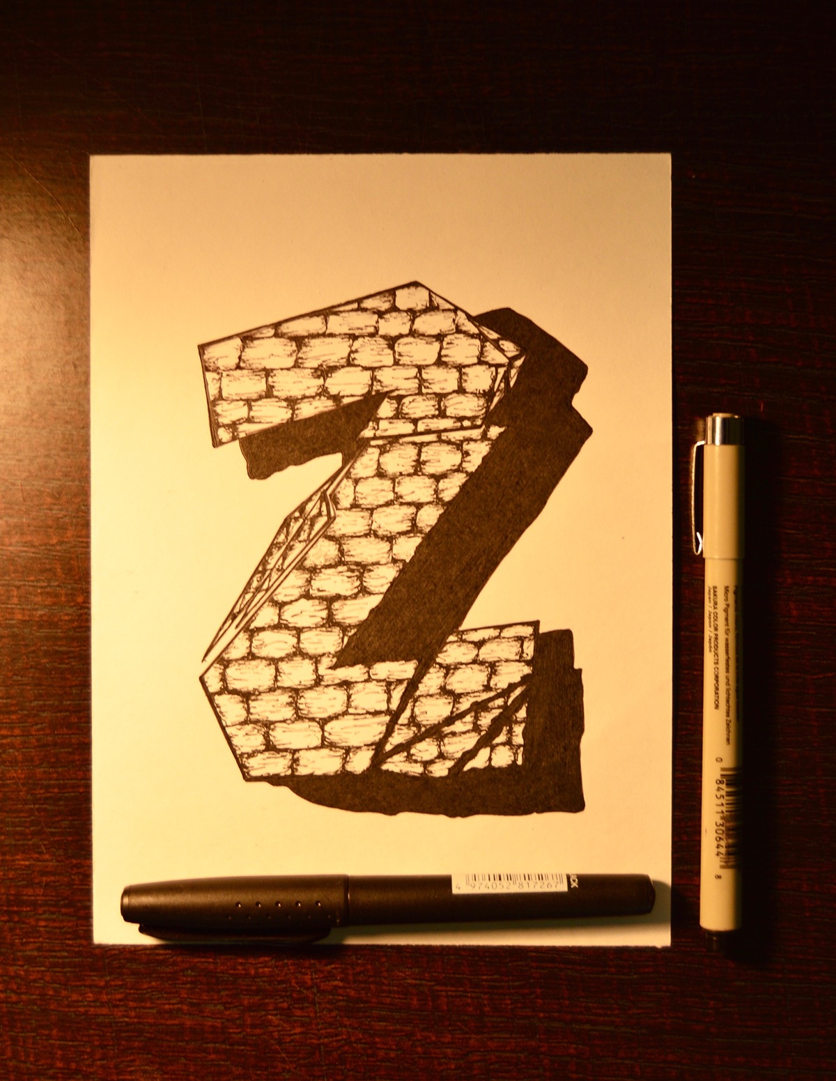 concept art illustrations z letter Forms typography art hand drawn