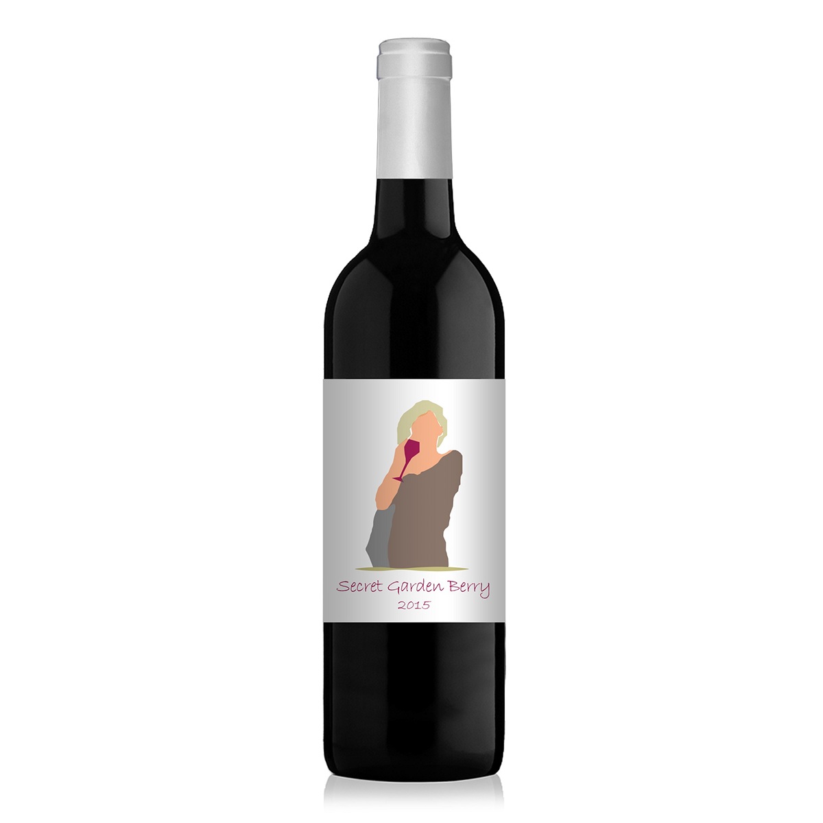 wine Label woman Lady drinking red White
