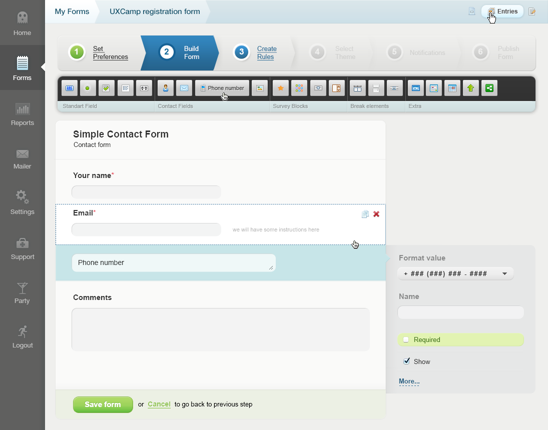 Forms  surveys Editor UI ux  interfaces askerz software tool
