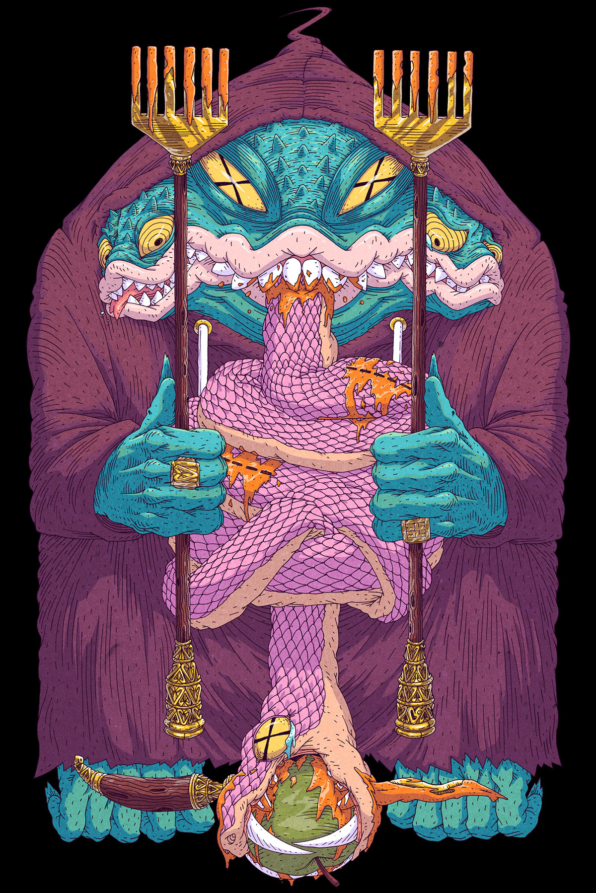 ILLUSTRATION  graphic monsters portfolio posters Character design  joeyrex