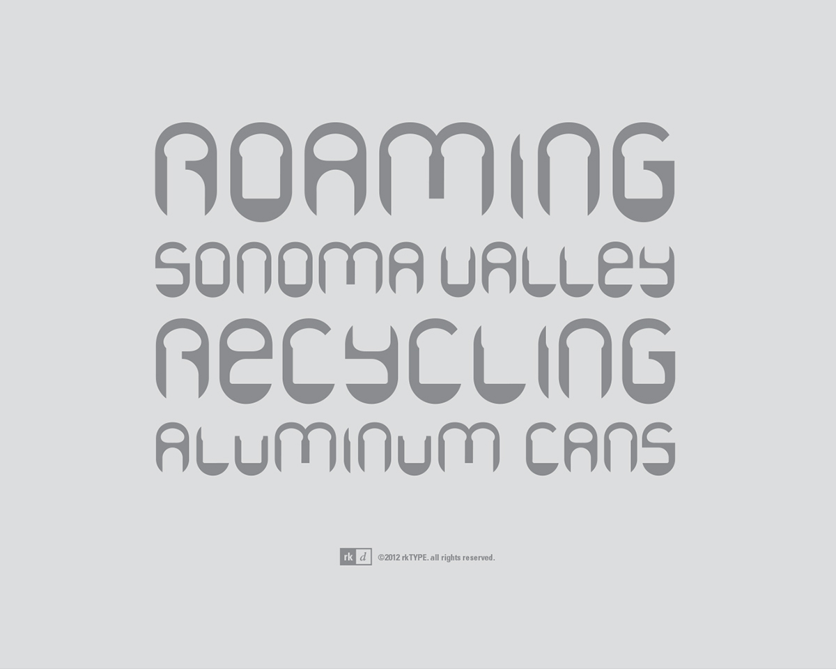 recycling san francisco type design sonoma aluminum can tab Typeface rkTYPE aluminum can tab masher typeface font