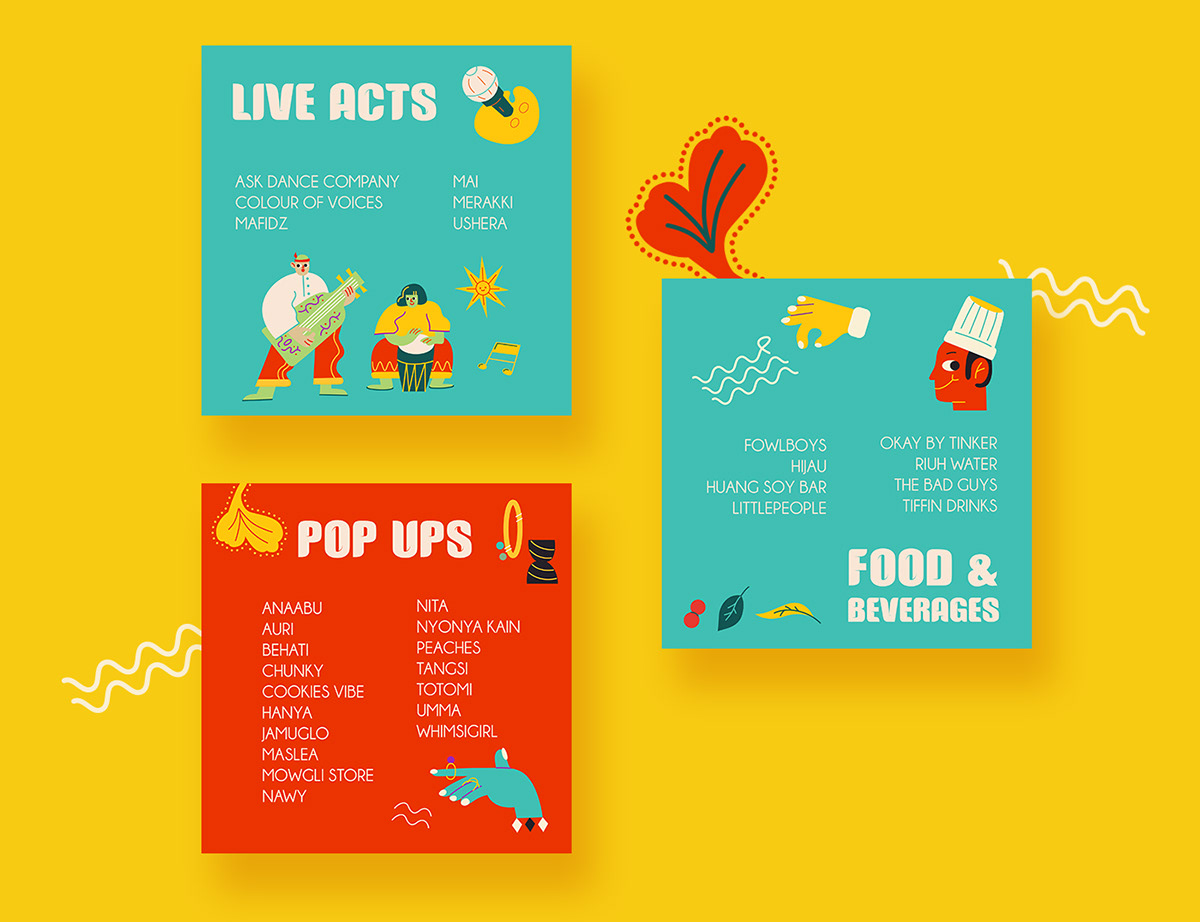 Event animation  campaign malaysia vector art festive gif graphic poster Packaging sticker