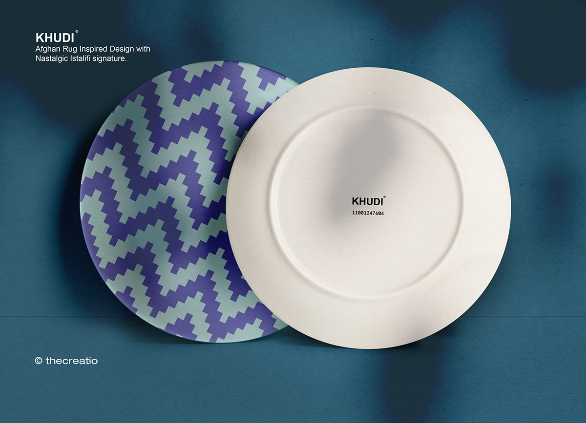 tableware design pattern product plate rag graphic branding  modern арт