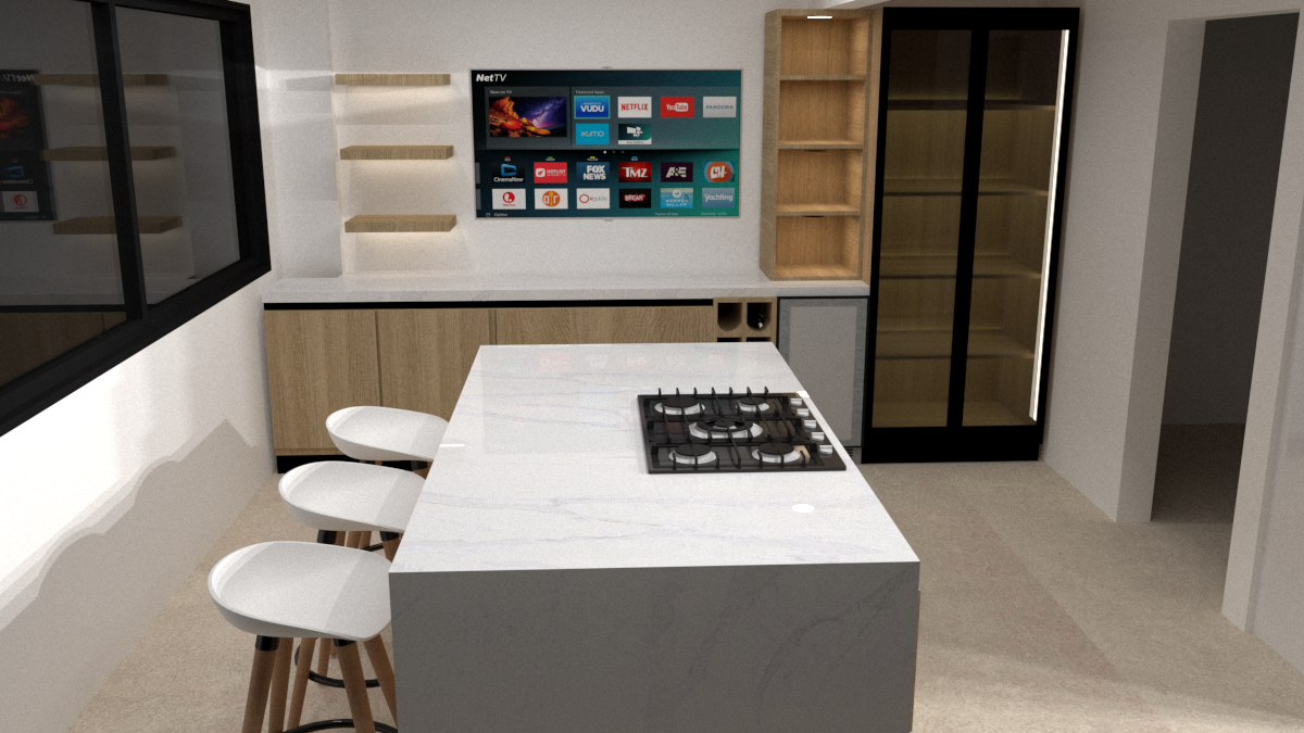 design interior design  kitchen 3D Render visualization