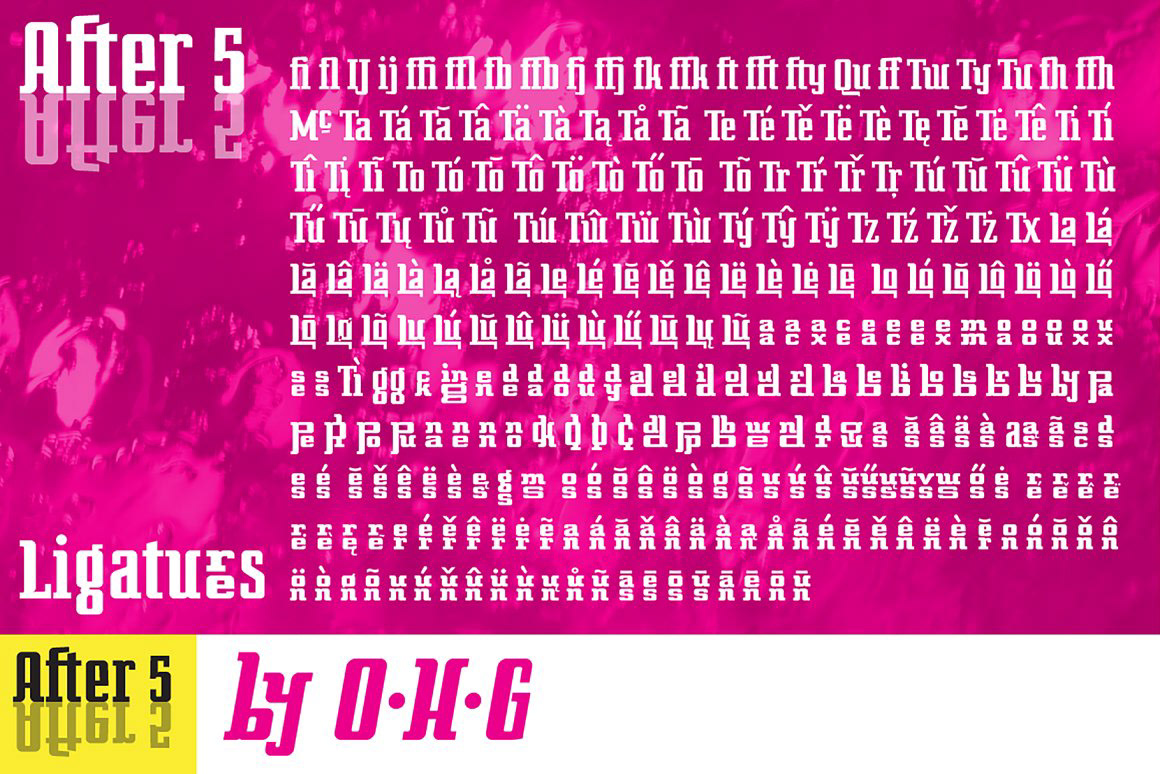 Opentype Ligatures slab serif discretionary ligatures forties fifties display font thirties Vointage bold font