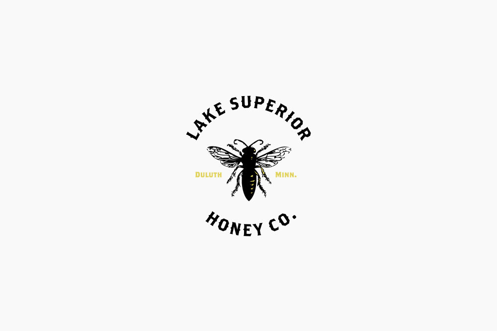 Lake Superior honey jar tag bee bee keeping