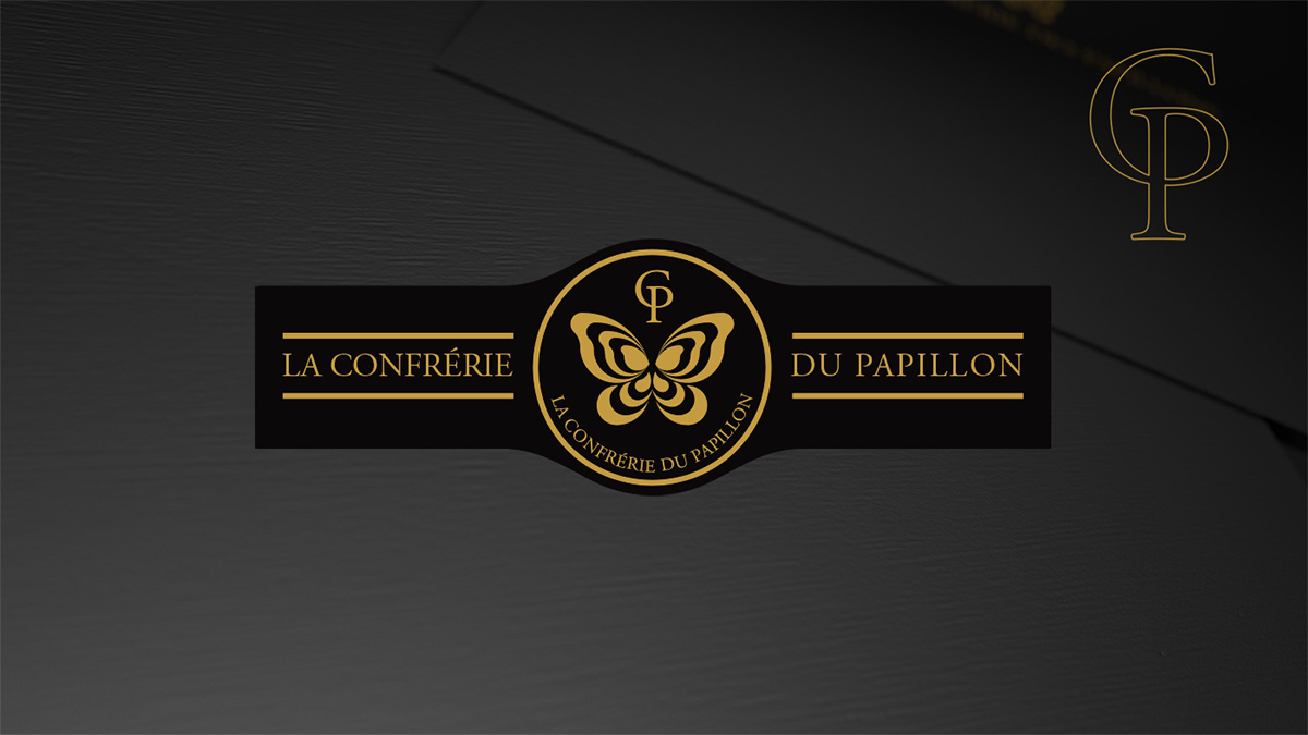 logo cigar Papillon butterfly gold Adam black Or noir