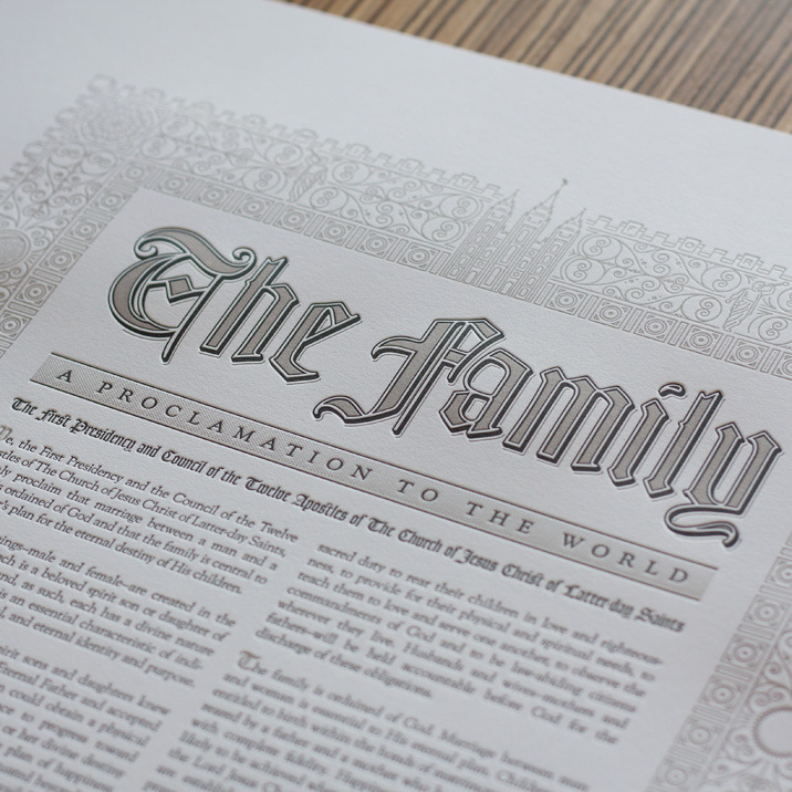 letterpress poster familyproclamation mormon LDS