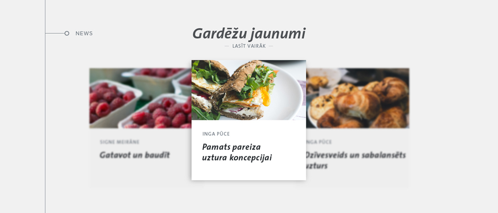Website Food  gourmet clean simple Interface modern multiple typefaces Latvia Baltic