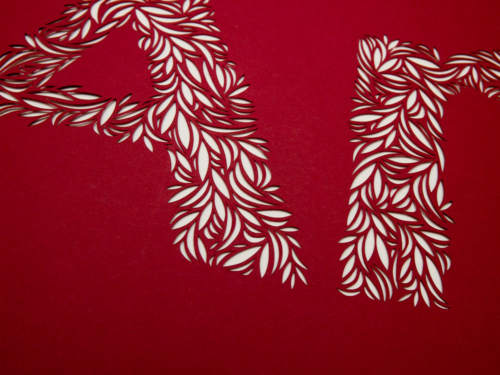 type words Paper cutting cut paper paper craft craft art
