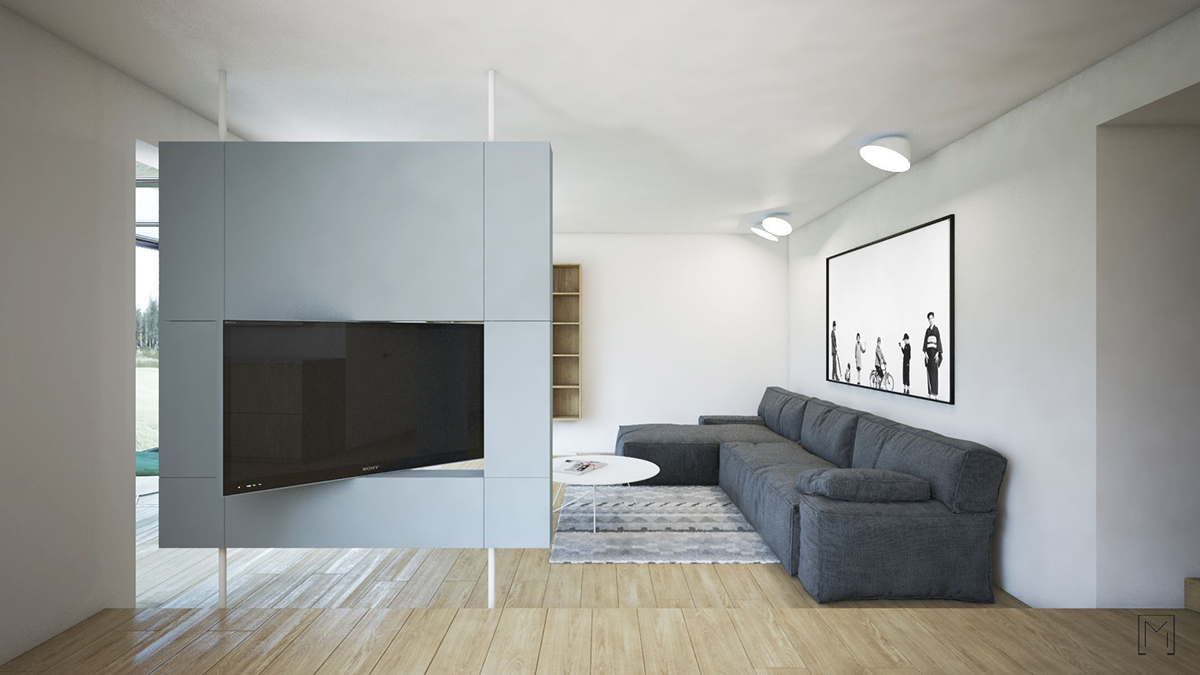 Interior desin  wood kitchen minimalist bathroom livingroom White