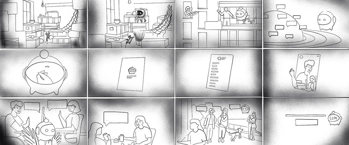 The storyboard for explainer animated video
