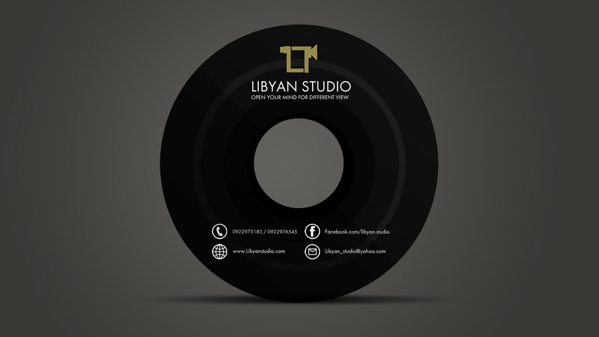 libyan studio  identity Libya design  creative black gold gray libya