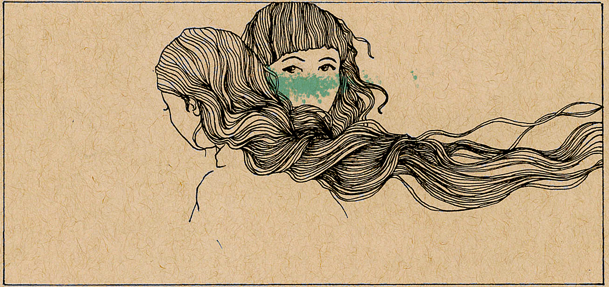 moon TUNGLIÐ icelandic olafur arnalds ink pen photoshop turquoise tumblr Nature girl model water Ocean hair