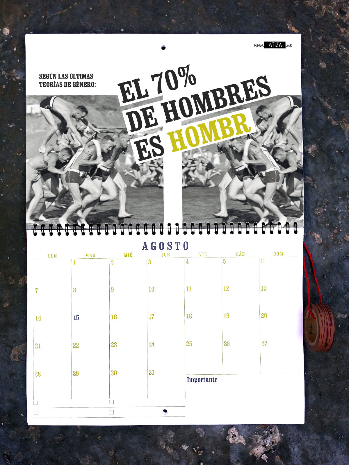 calendar calendario almanaque atiza feminism feminismo ilustracion ILLUSTRATION  vintage