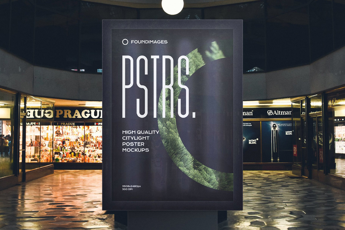 ad flyer Mockup Outdoor outside pattern posters Realism texture