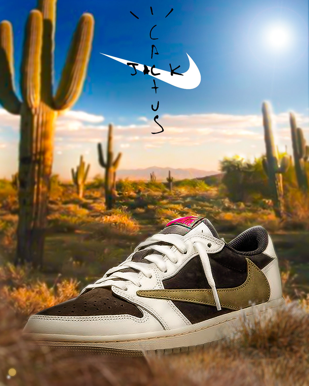 TRAVIS SCOTT poster manipulation jordan Nike sneakers