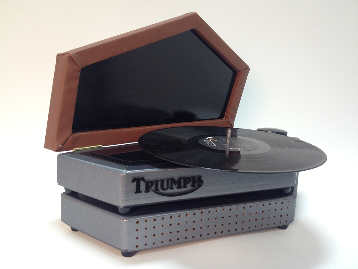record player triumph motorcycle