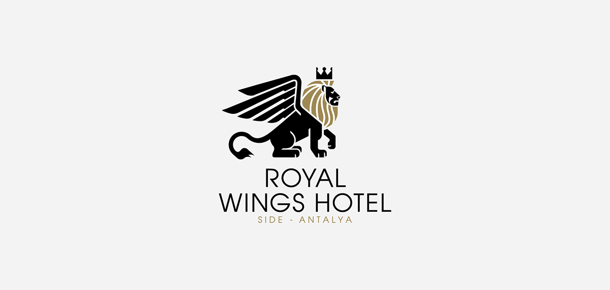 royal lion stone hotel logo Logotype resort