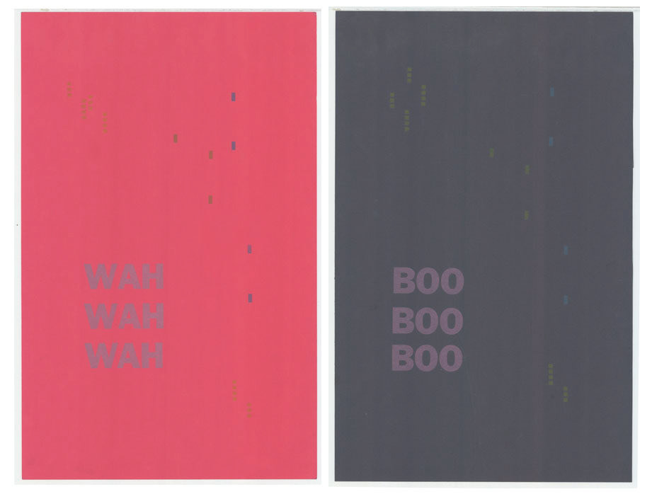 letterpress printmaking pink wahwahwah