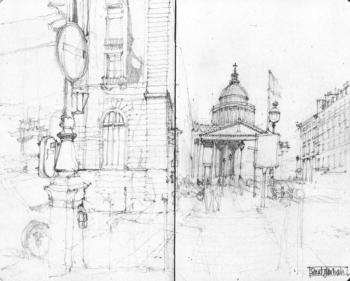 urban sketches  streetviews Bangkok japan port temples Paris urban streets sketches
