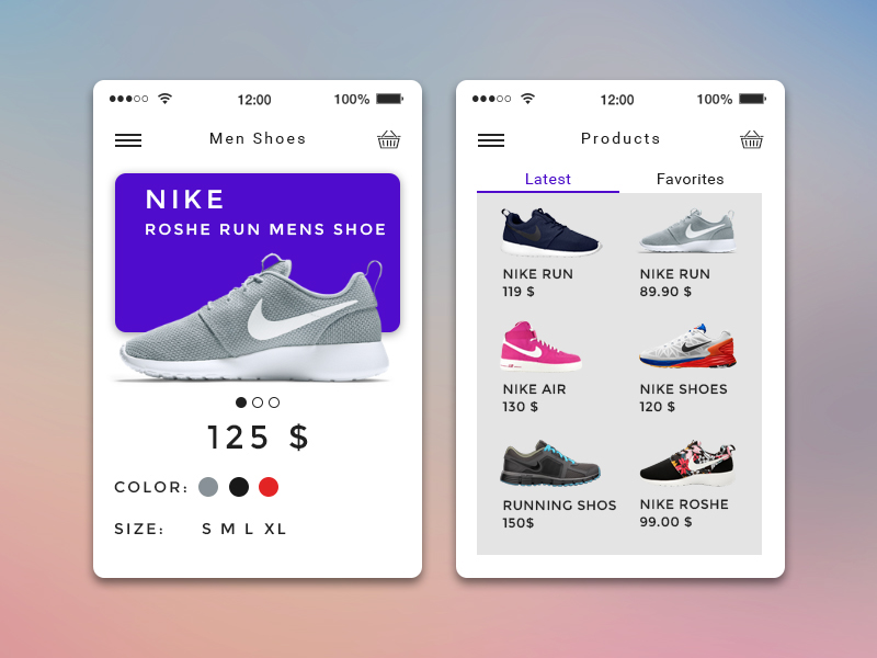 app design Creative Design egothix UI ux minimal Nike