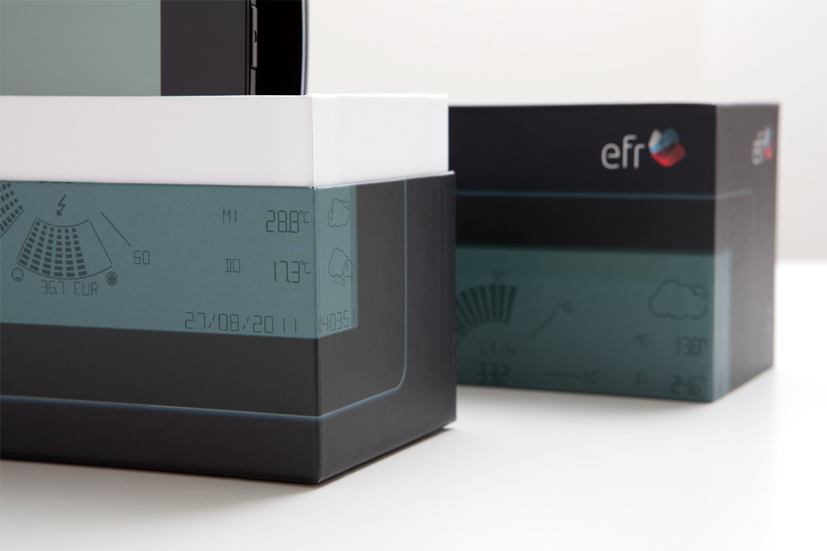 Packaging verpackung EFR HomeDisplay SQUIECH Design electronic device
