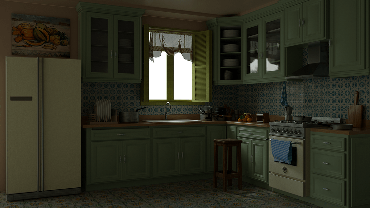 architecture archiviz CGI Interior interior render Kitchen Render Render vfx