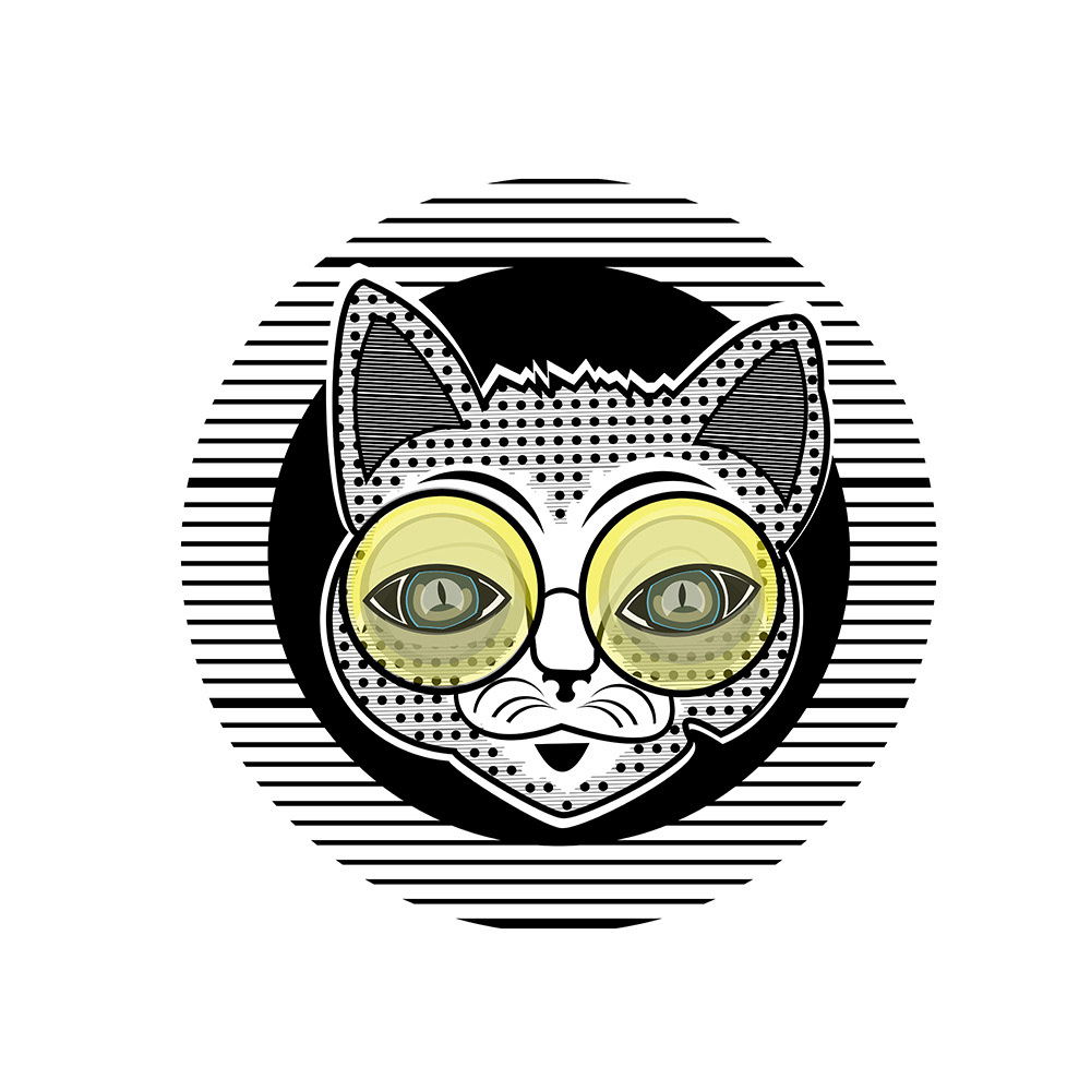 cats digital funny animation  cartoon T-Shirt Design unexpected design animals pro Promotional