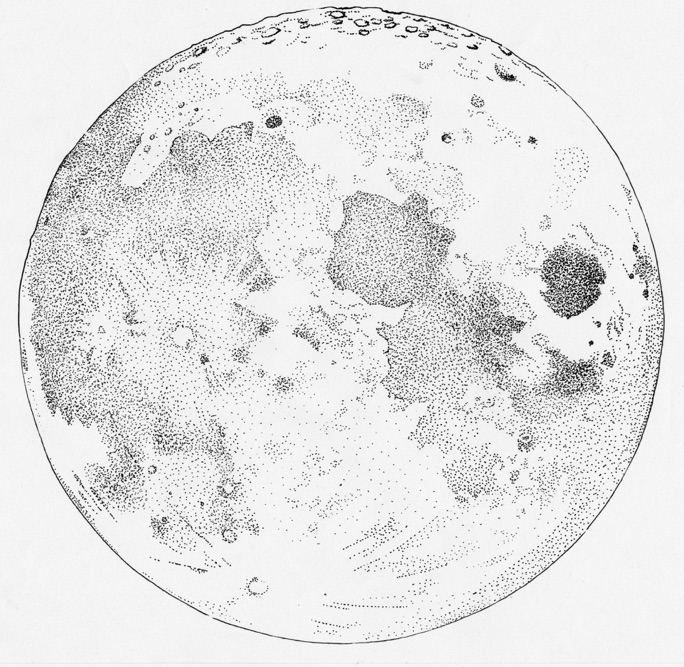 dot moon realistic
