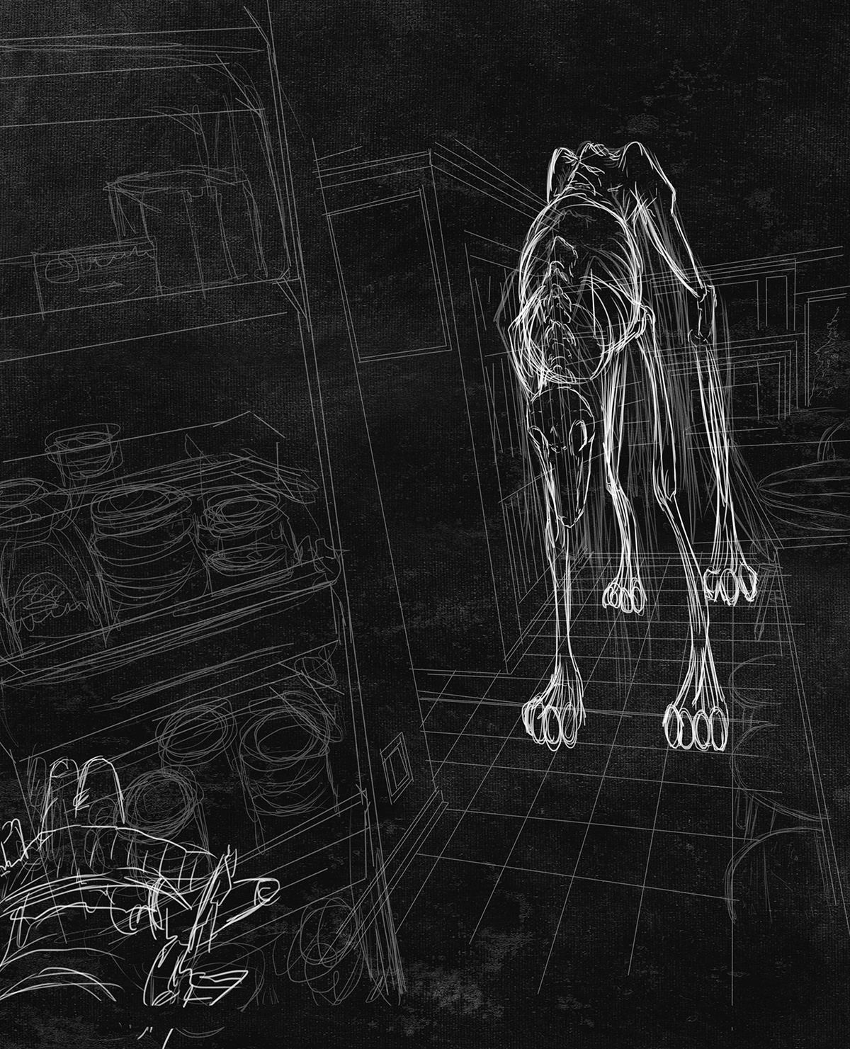 conceptart Creepy Art  Digital Art  digital illustration digital painting digitalpainting scary art speedpainting spooky art spookyart