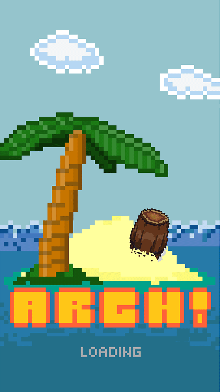 pop up pirate game pirate Island barrel Pixel art pixel app design app phone game  design