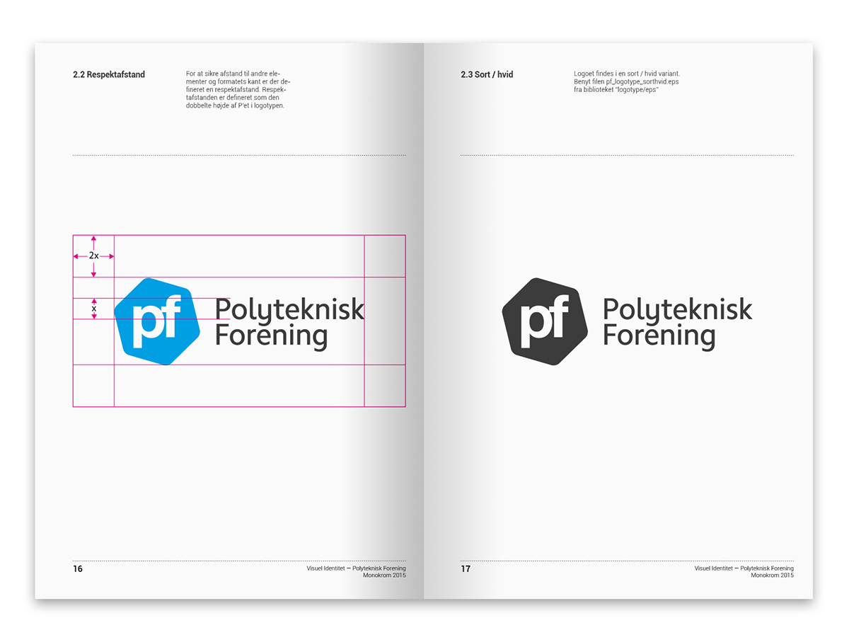 Polyteknisk Forening designmanual logo