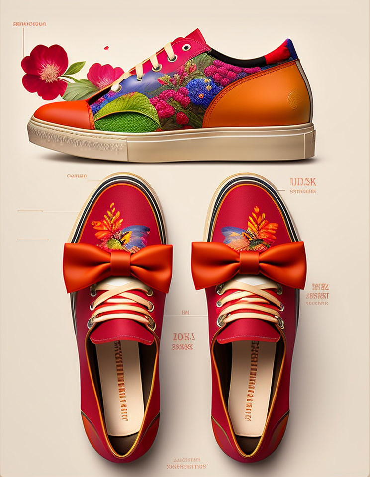Women Canvas shoe with bow at upper Design .jpg image