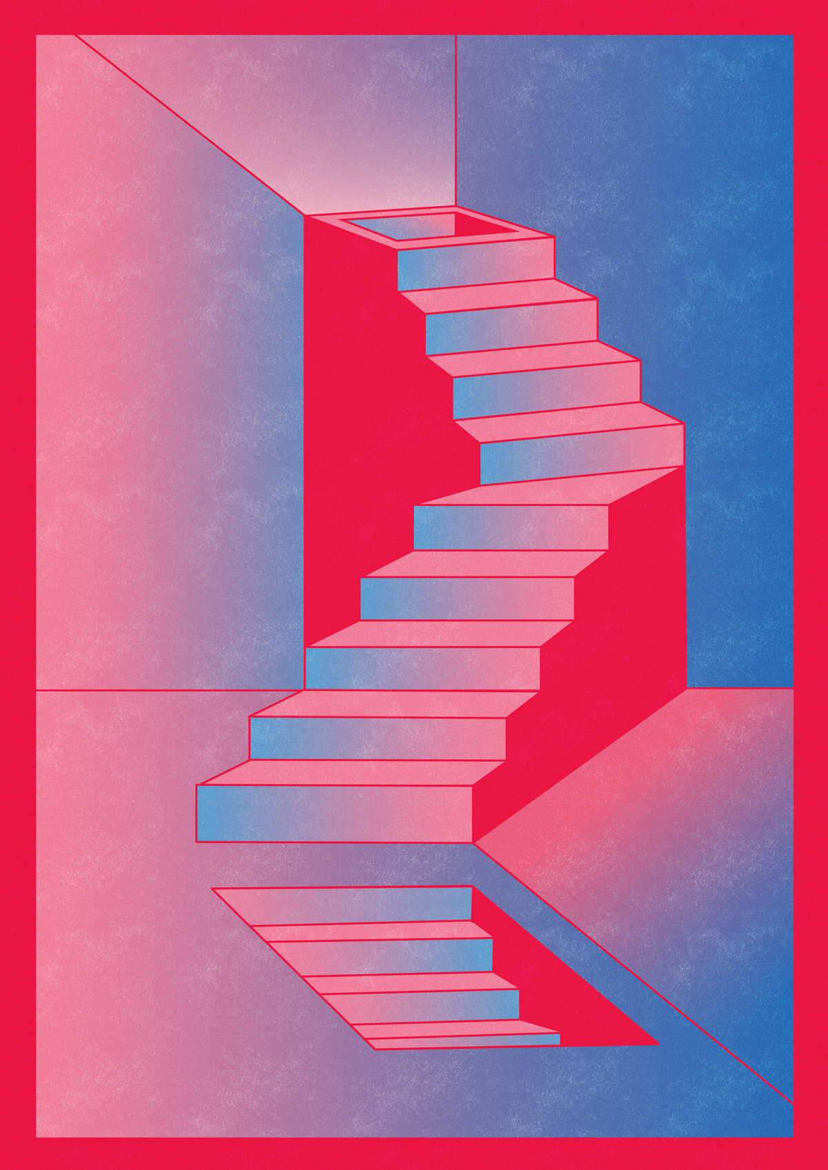 stair REMIX poster vector gradient expo exposition gallery