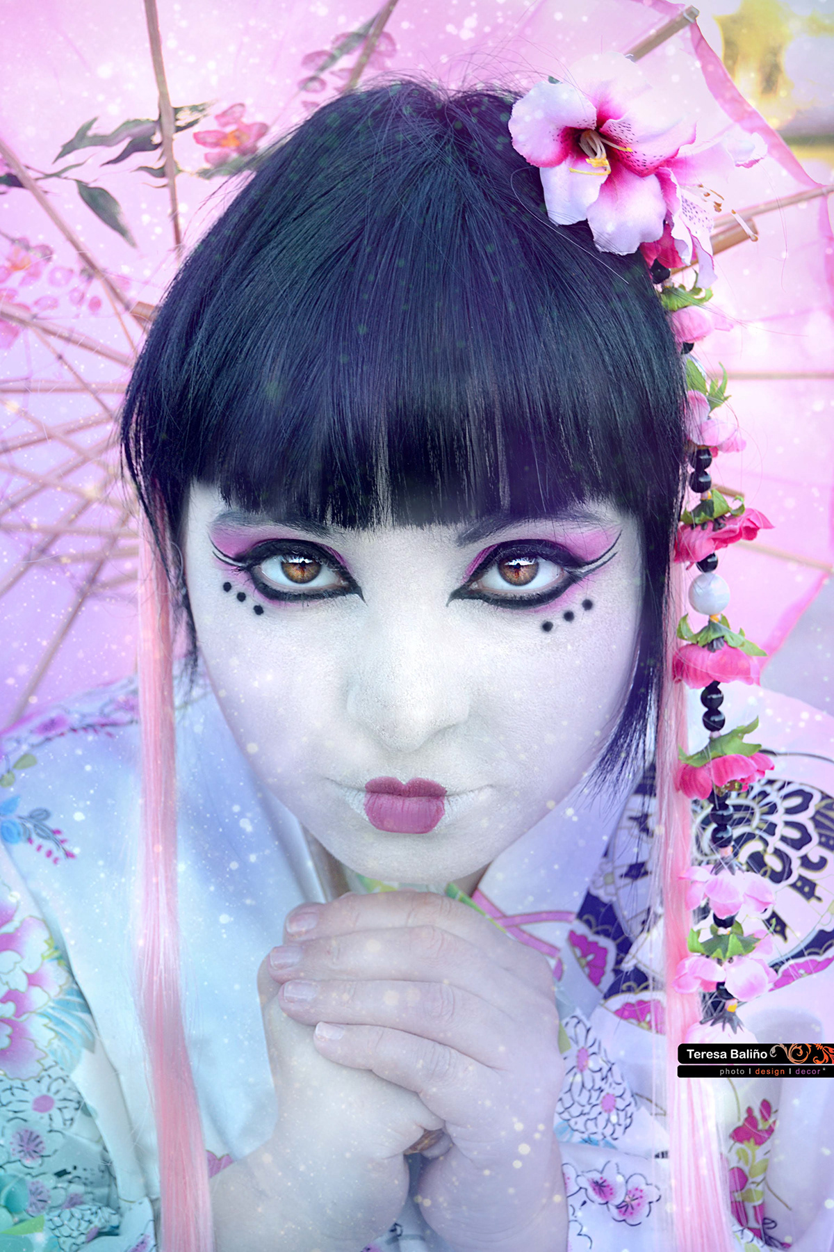 oriental twist budah knife Flowers spring rainbow makeup Teresa Baliño