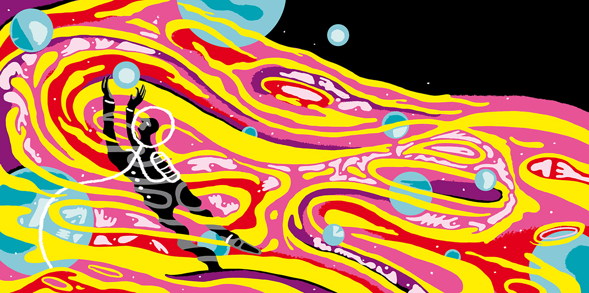 editorial Space  autronaut psychedelic