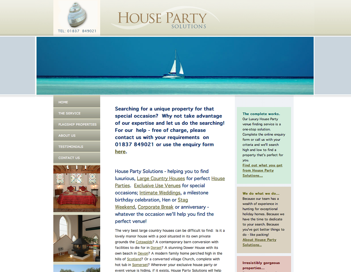 Website house property party devon exeter