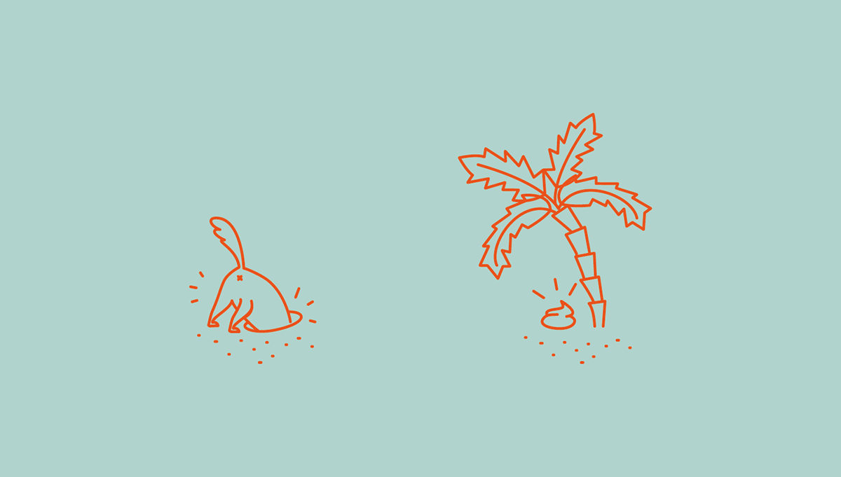 Packaging Retro beach sunset dog brand Sustainability Ecology POO bag