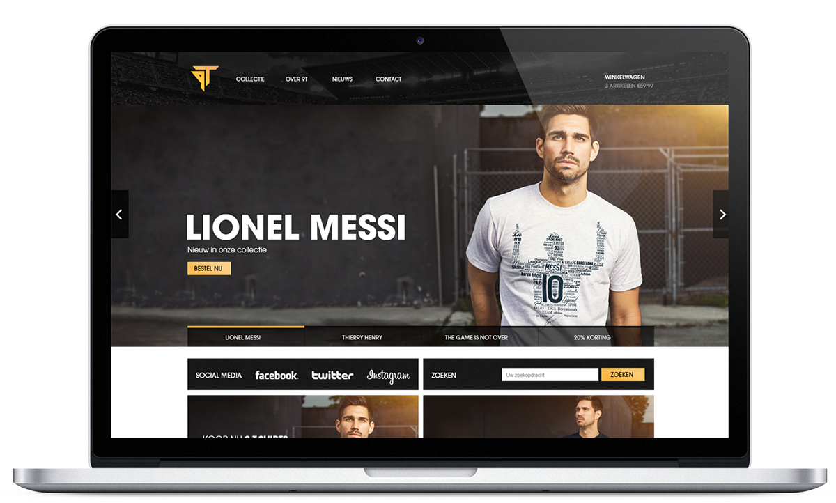 identity t-shirt  shirt  design  messi  henry  Concept  yellow  Black  orange football  soccer  clothing  webshop  label