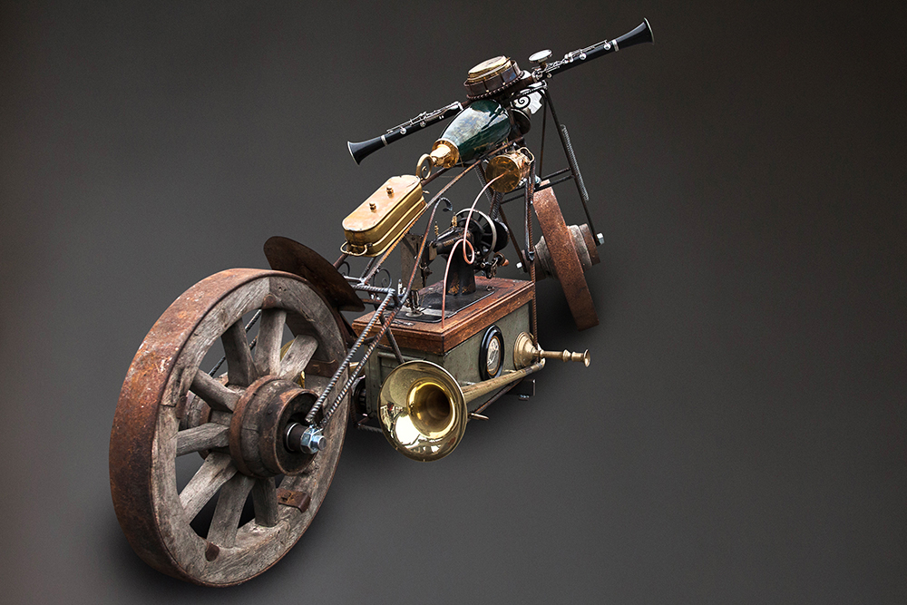 recycling art sculpture conseptual art contemporary art design Exhibition  art Metal art custom bike bikers