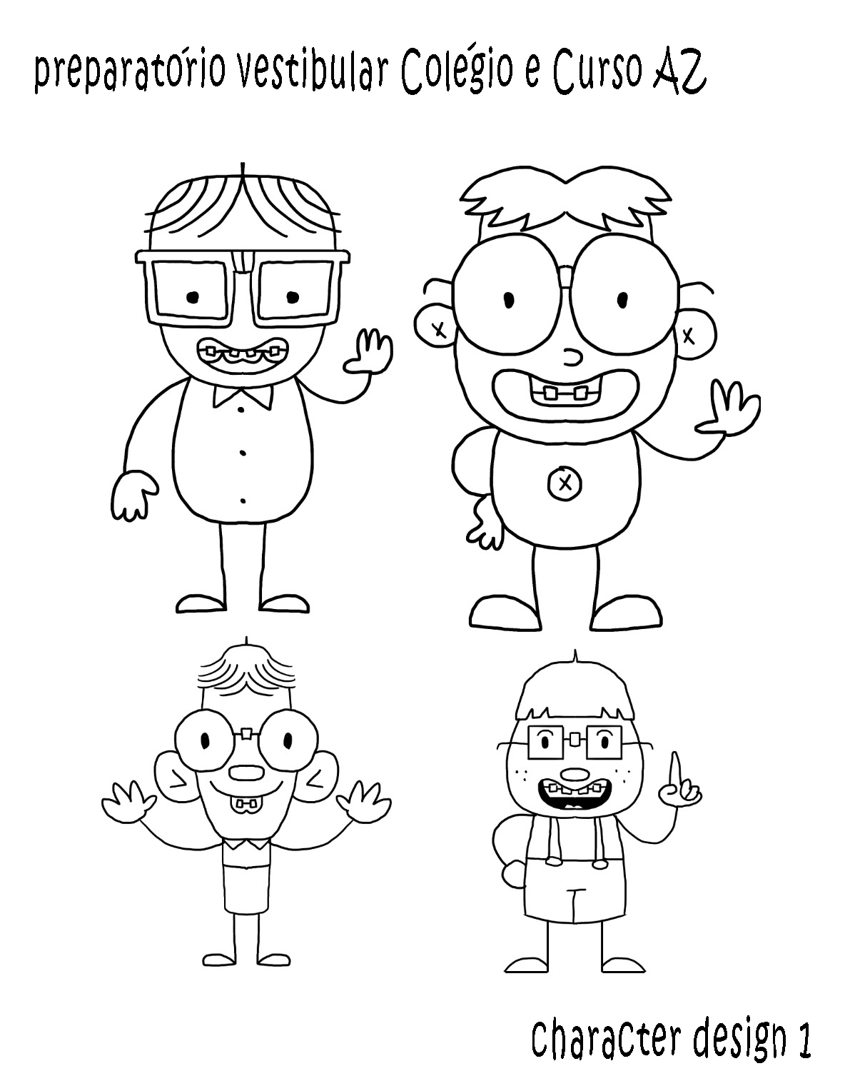 cartoon Character design  sketch
