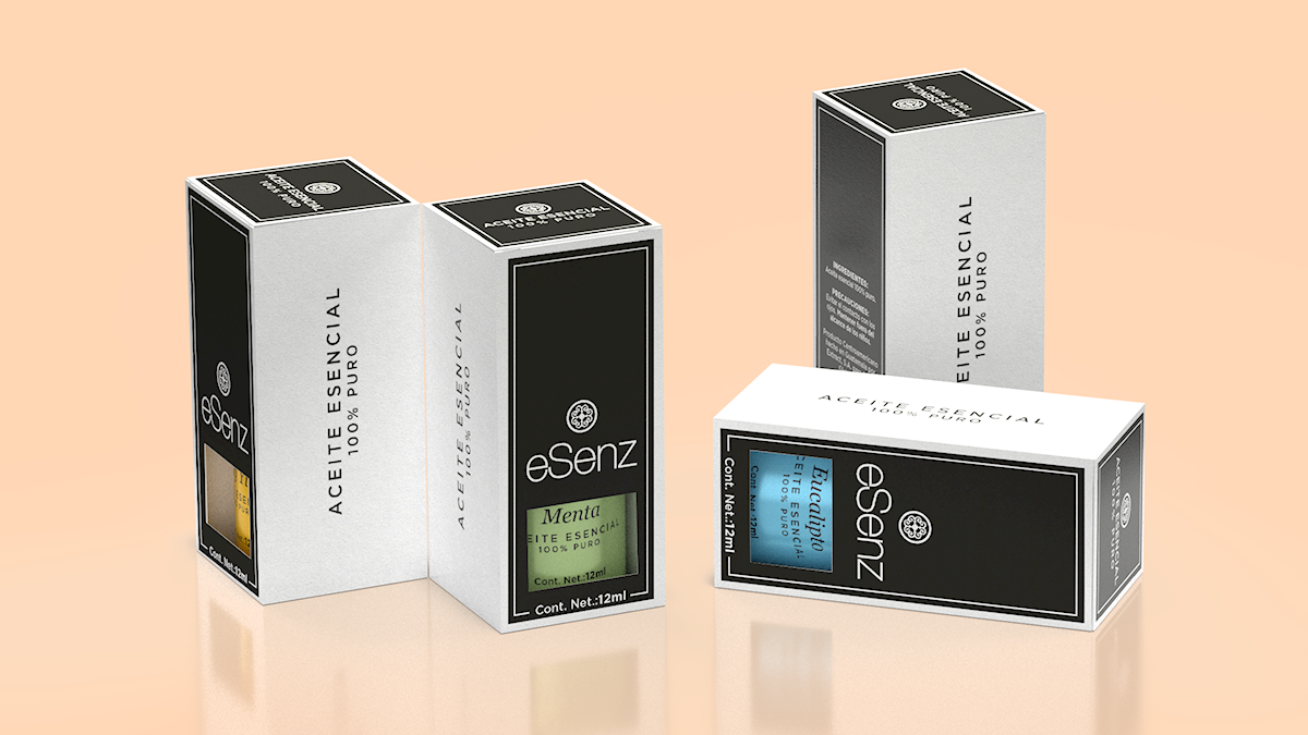 Packaging empaques diseño gráfico etiquetas labels 3D dimension essential oils fenomeno