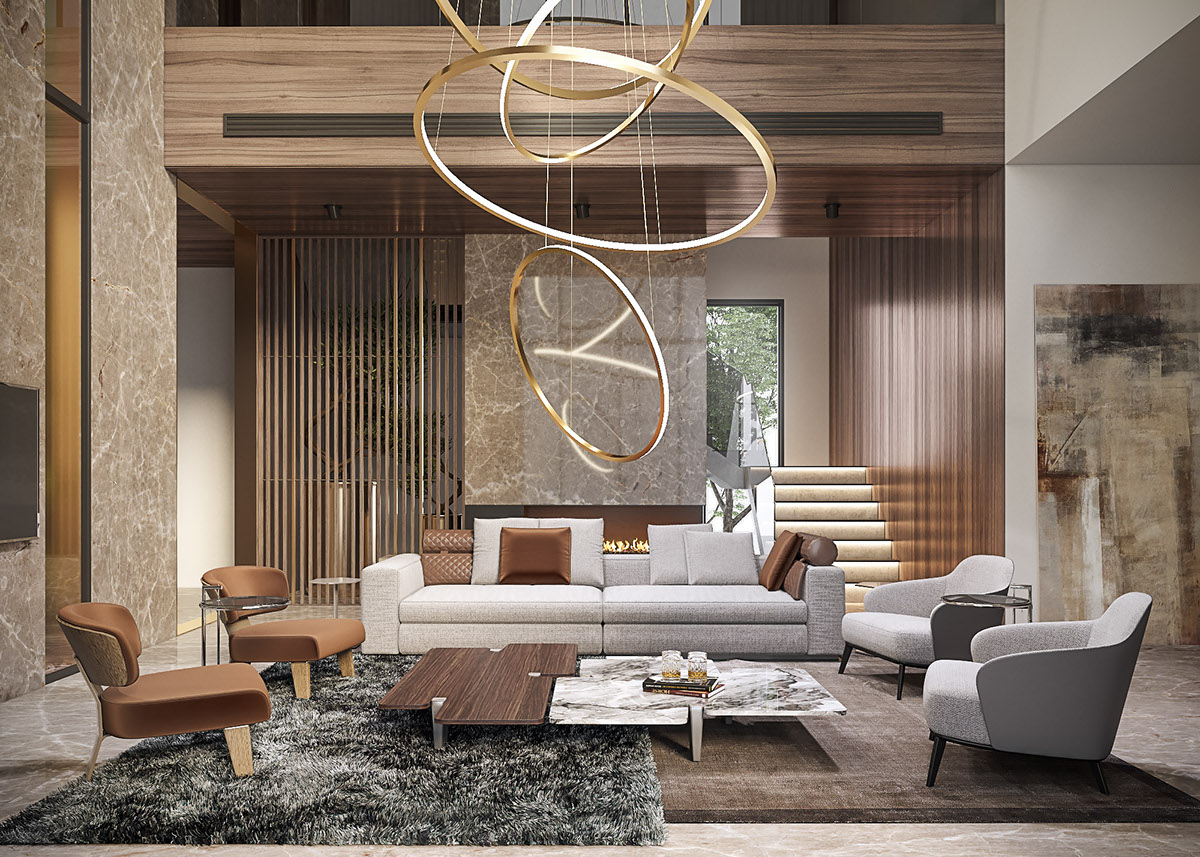 architecture interior design  modern luxury Villa living