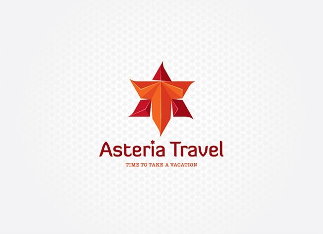 visual identity logo asteria travel