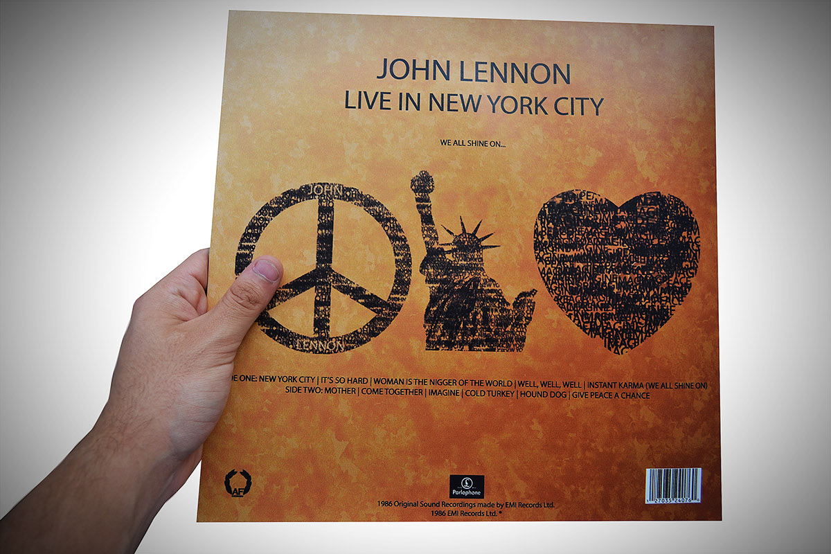 John Lennon packaging vinyl student academic Yoko Ono IPCA new york city Work 